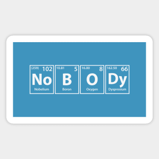 Nobody (No-B-O-Dy) Periodic Elements Spelling Sticker